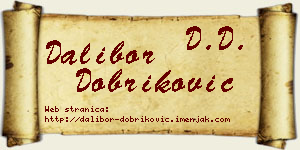 Dalibor Dobriković vizit kartica
